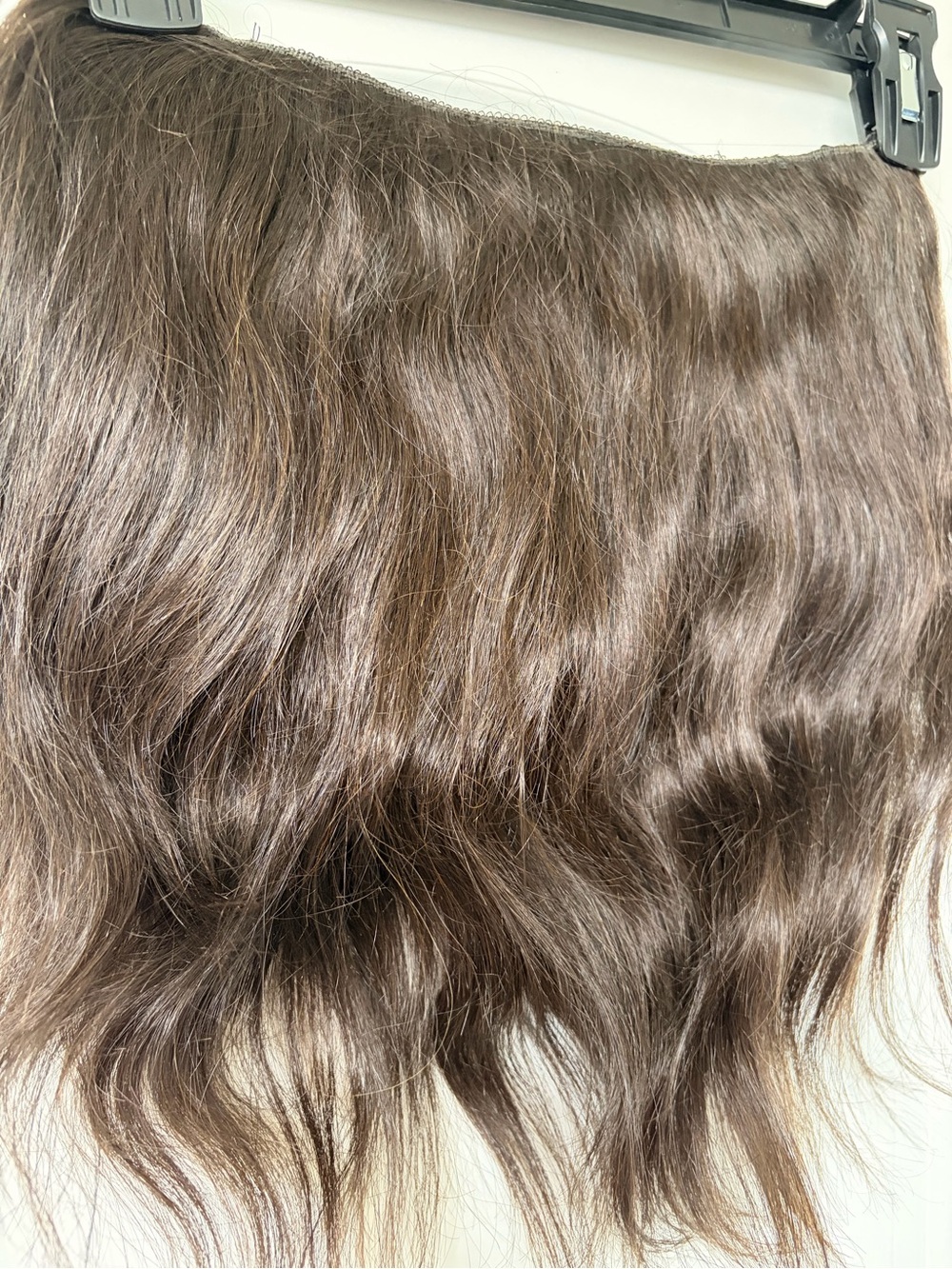 Halo 14” Natural Brown Clip-In Hair Extension - Medium Brown - Picture 2 of 4